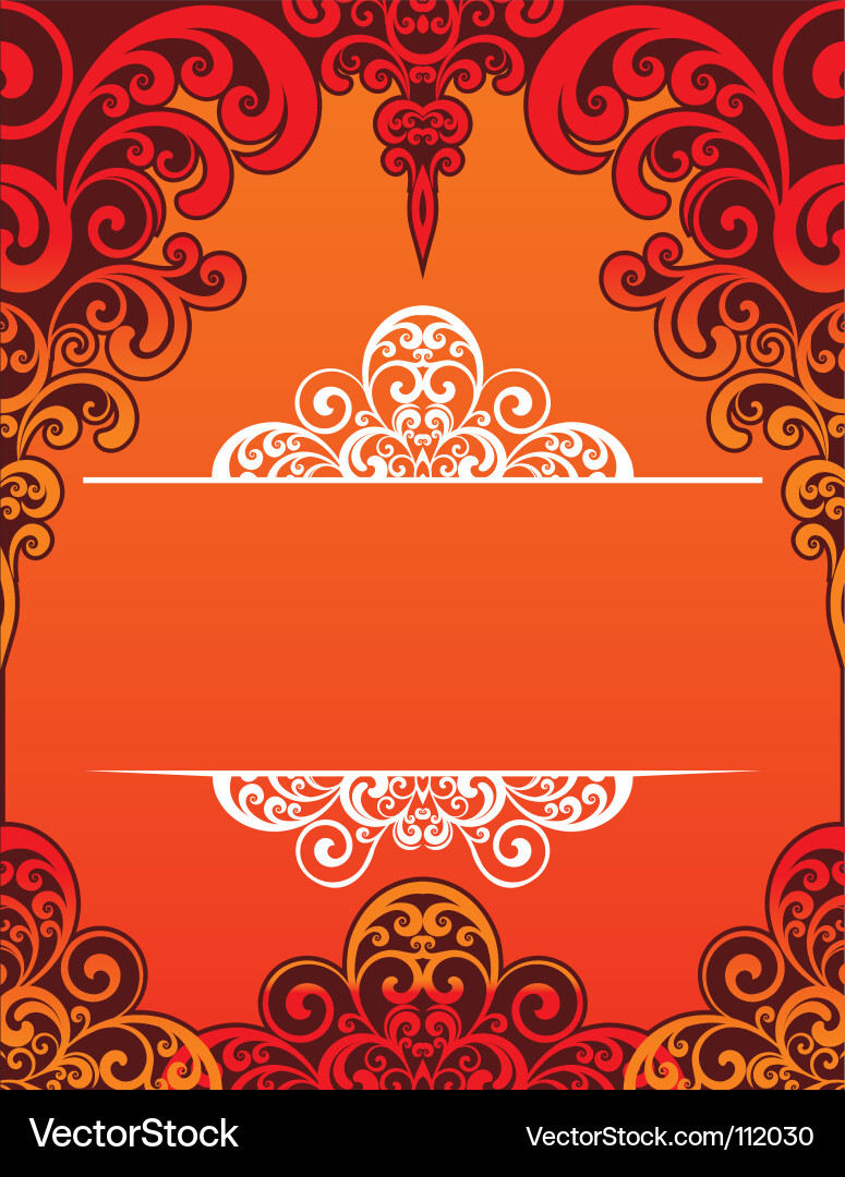 Ornate Floral Border Frame Vector Image