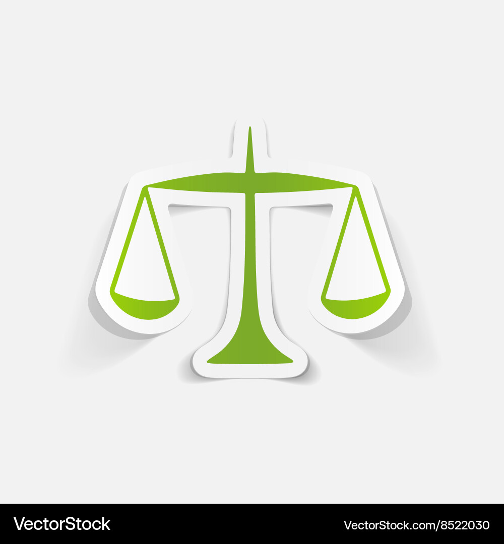 Realistic design element scales Vector Image
