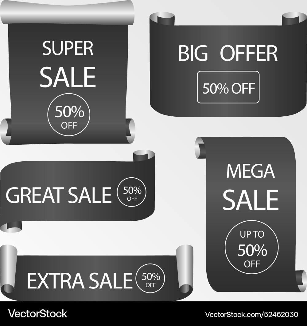 Realistic sales label collection Royalty Free Vector Image
