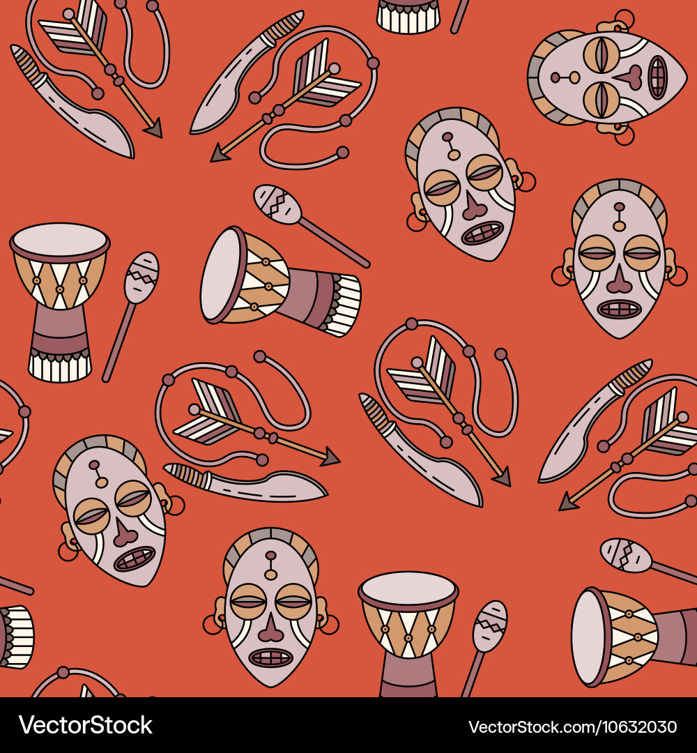 Seamless pattern with voodoo symbols Vector Image