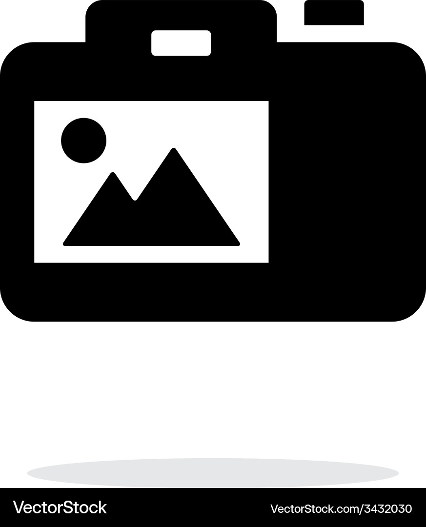 Slr camera simple icon on white background Vector Image