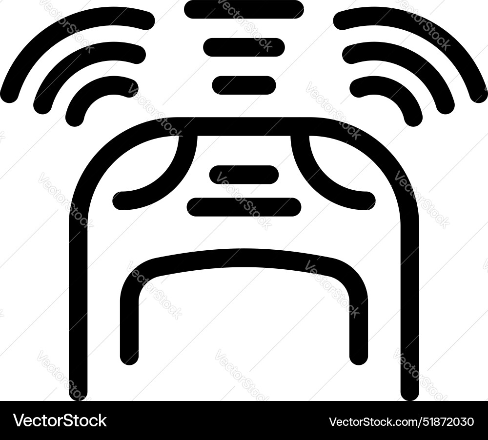 Smart sensor sending and receiving signal icon Smart sensor sending and receiving signal icon Vector Image