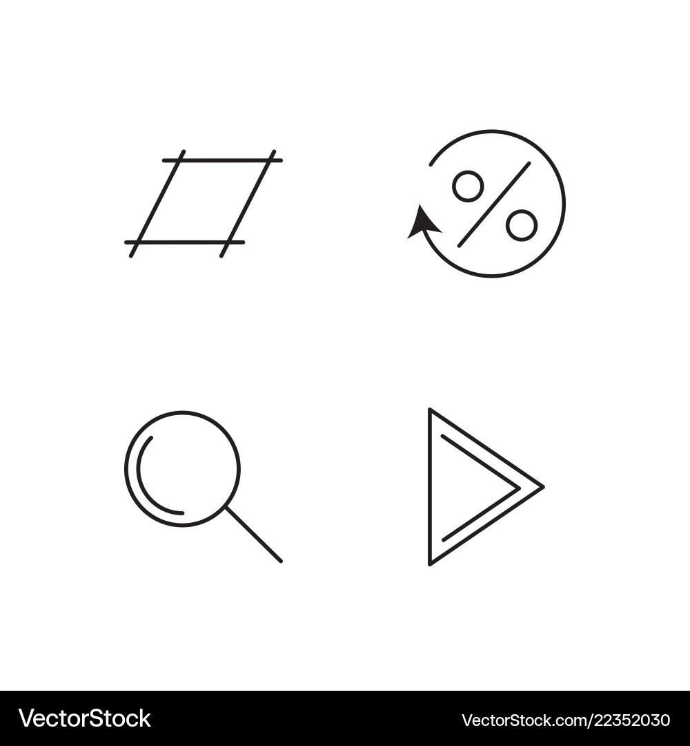 Web simple outlined icons set Web simple outlined icons set Vector Image
