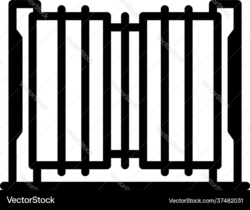 Access automatic gate icon outline style Vector Image