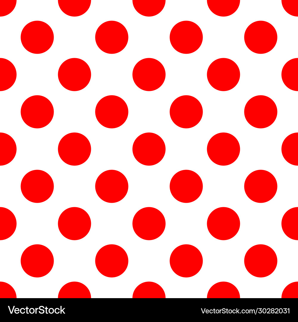 Big Red Polka Dot Pattern Vector Image