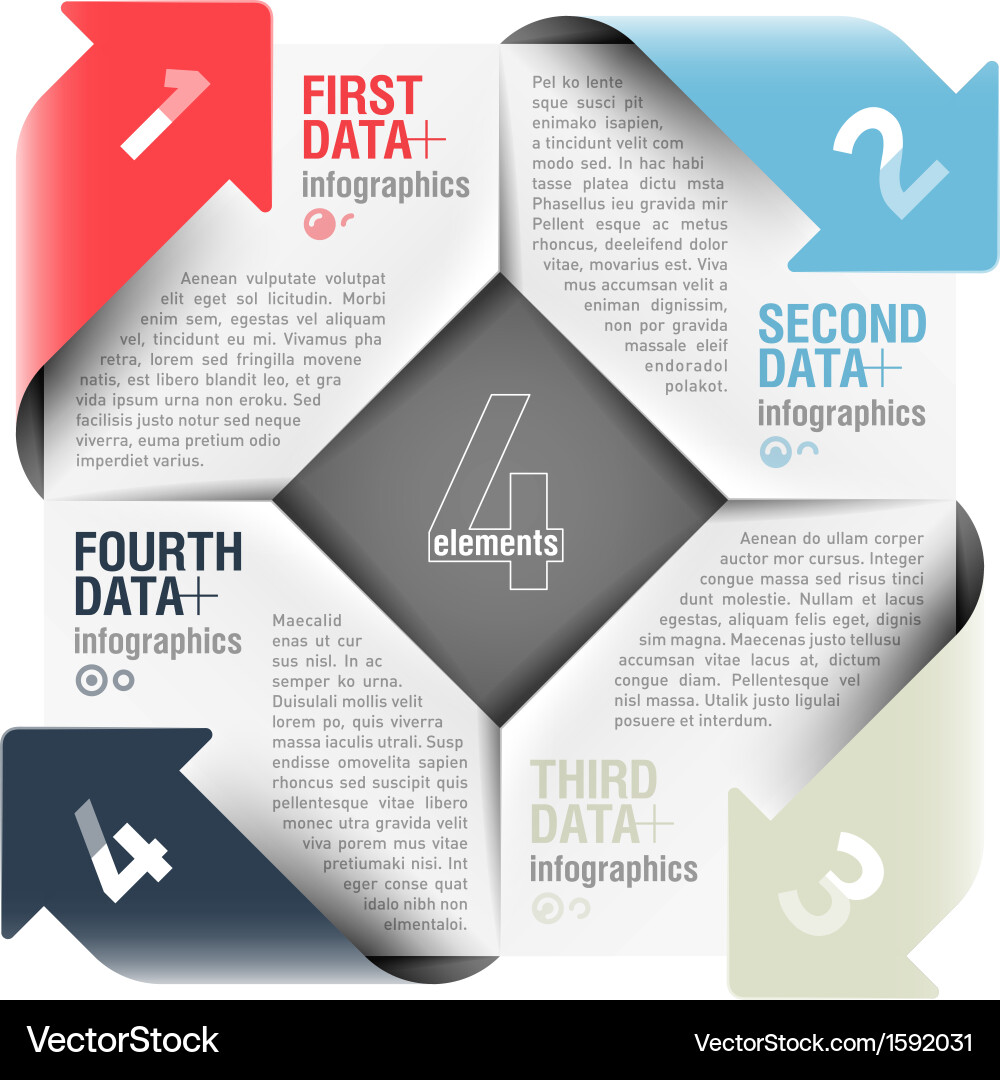 Cycle Arrows Data Infographic Elements vector image