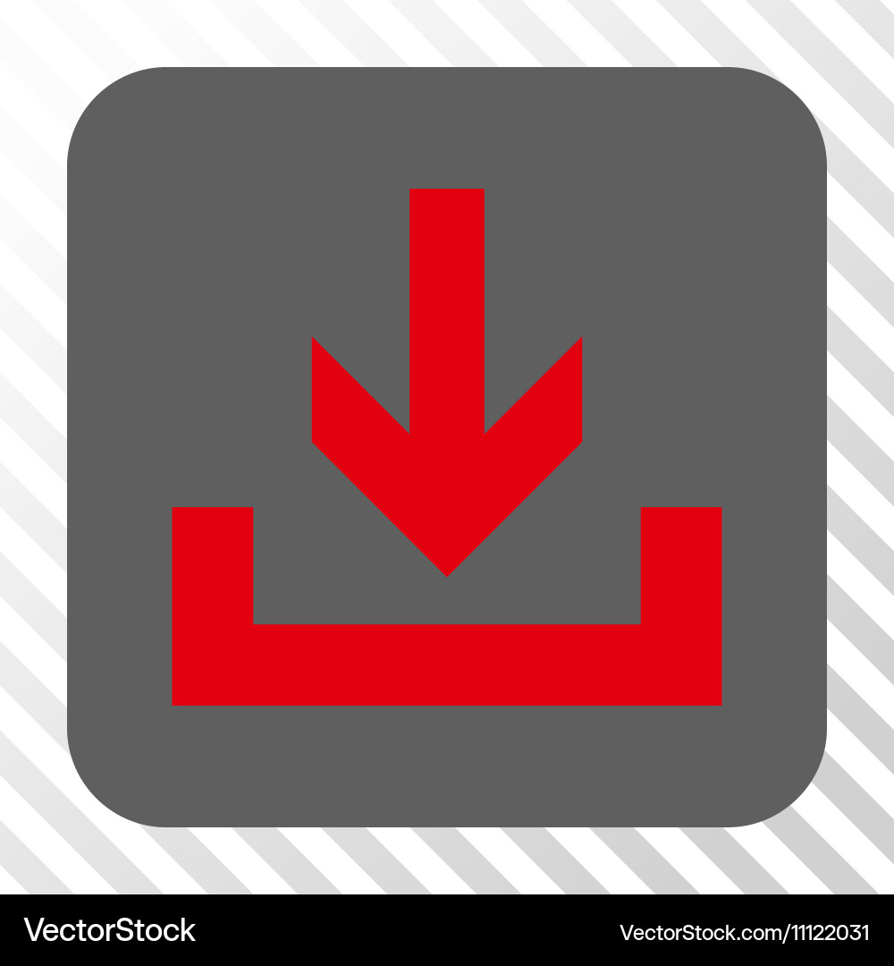 Downloads rounded square button vector image