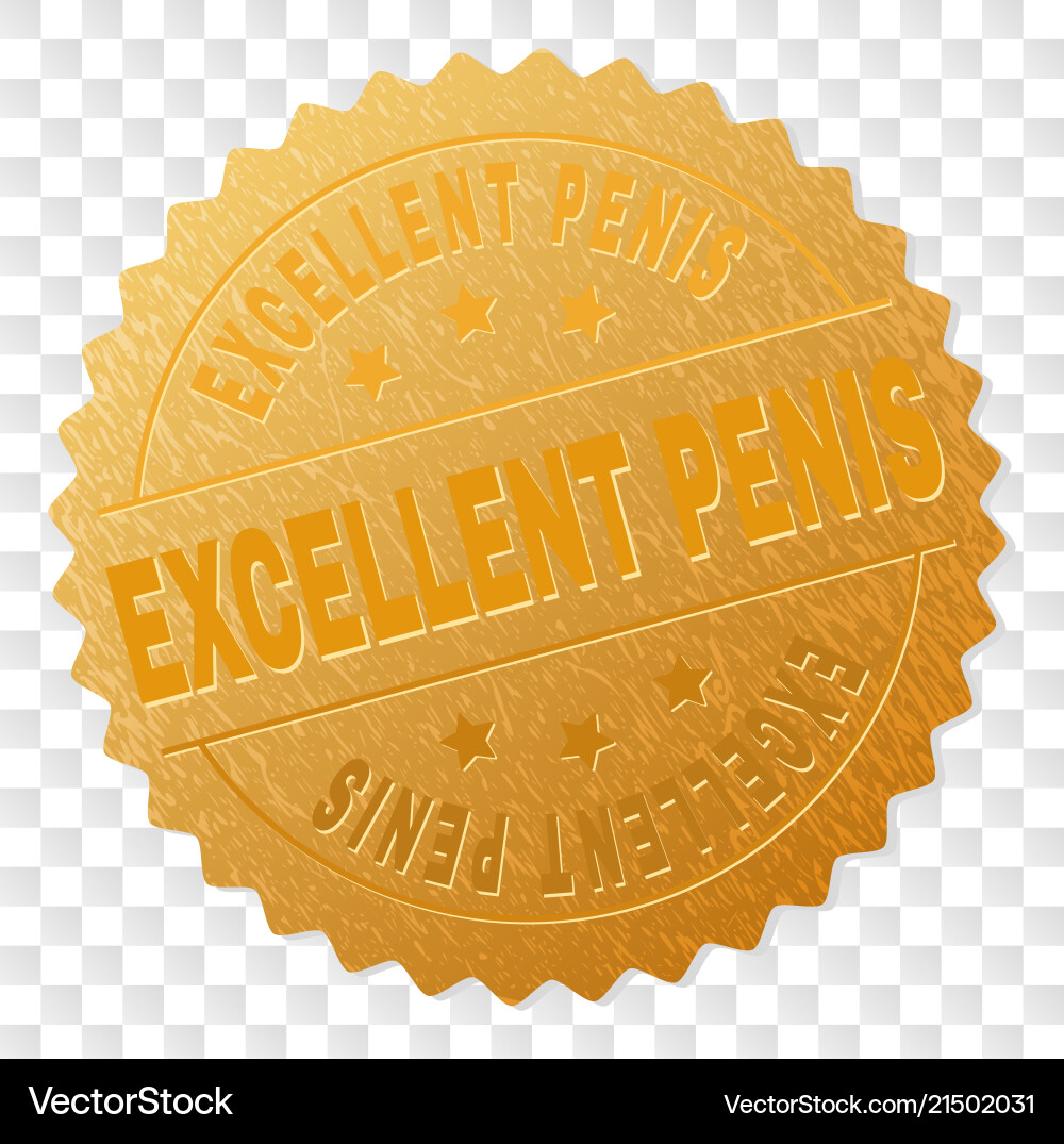 Gold ausgezeichnete Penis Preis Stempel Gold ausgezeichnete Penis Preis Stempel vektorbild