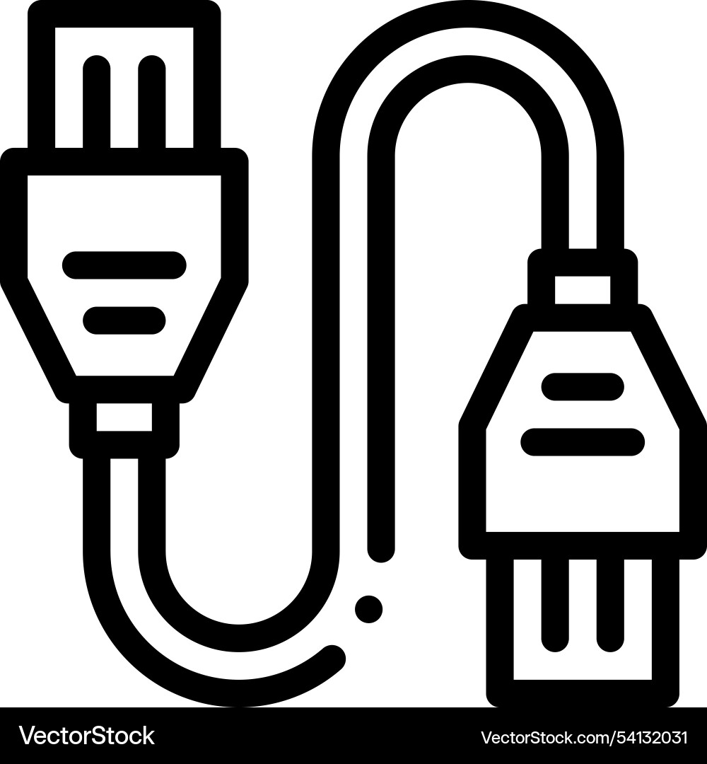 Hdmi port icon thin linear style design isolated Hdmi port icon thin linear style design isolated vector image