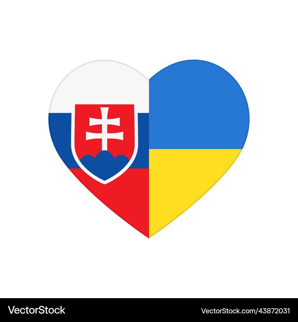 Heart puzzle pieces with national flags Vector Image