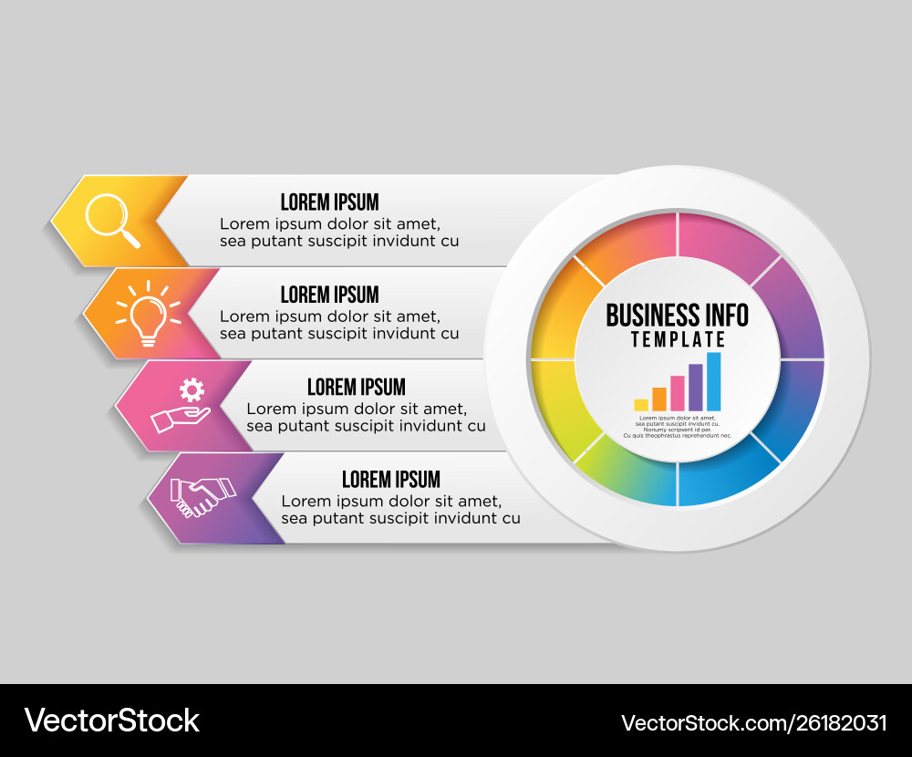 Infographic design template with options steps Infographic design template with options steps Vector Image