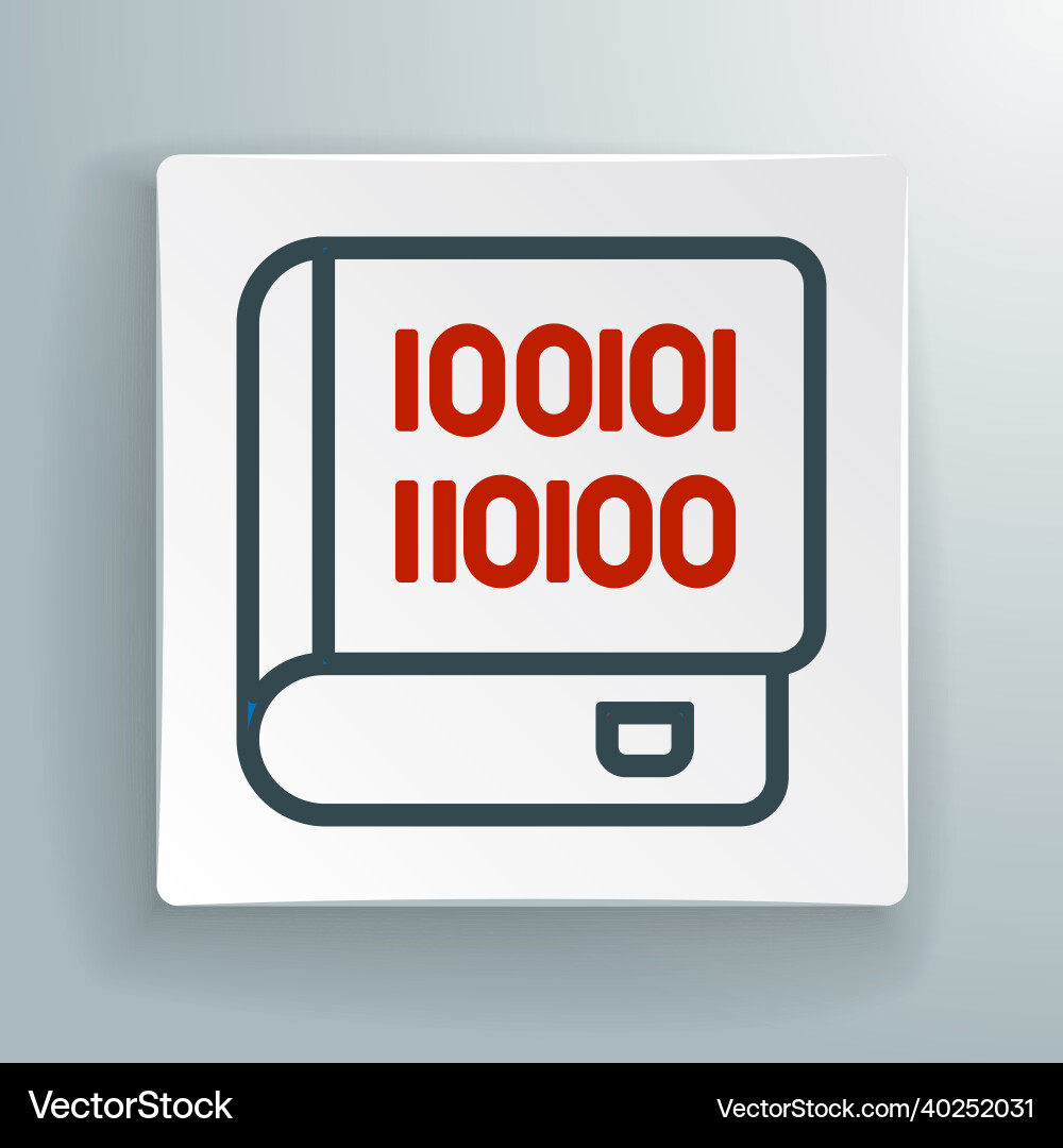 Line books about programming icon isolated Line books about programming icon isolated vector image
