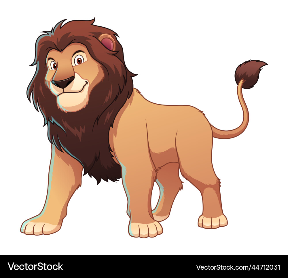 Lion cartoon animal vector image