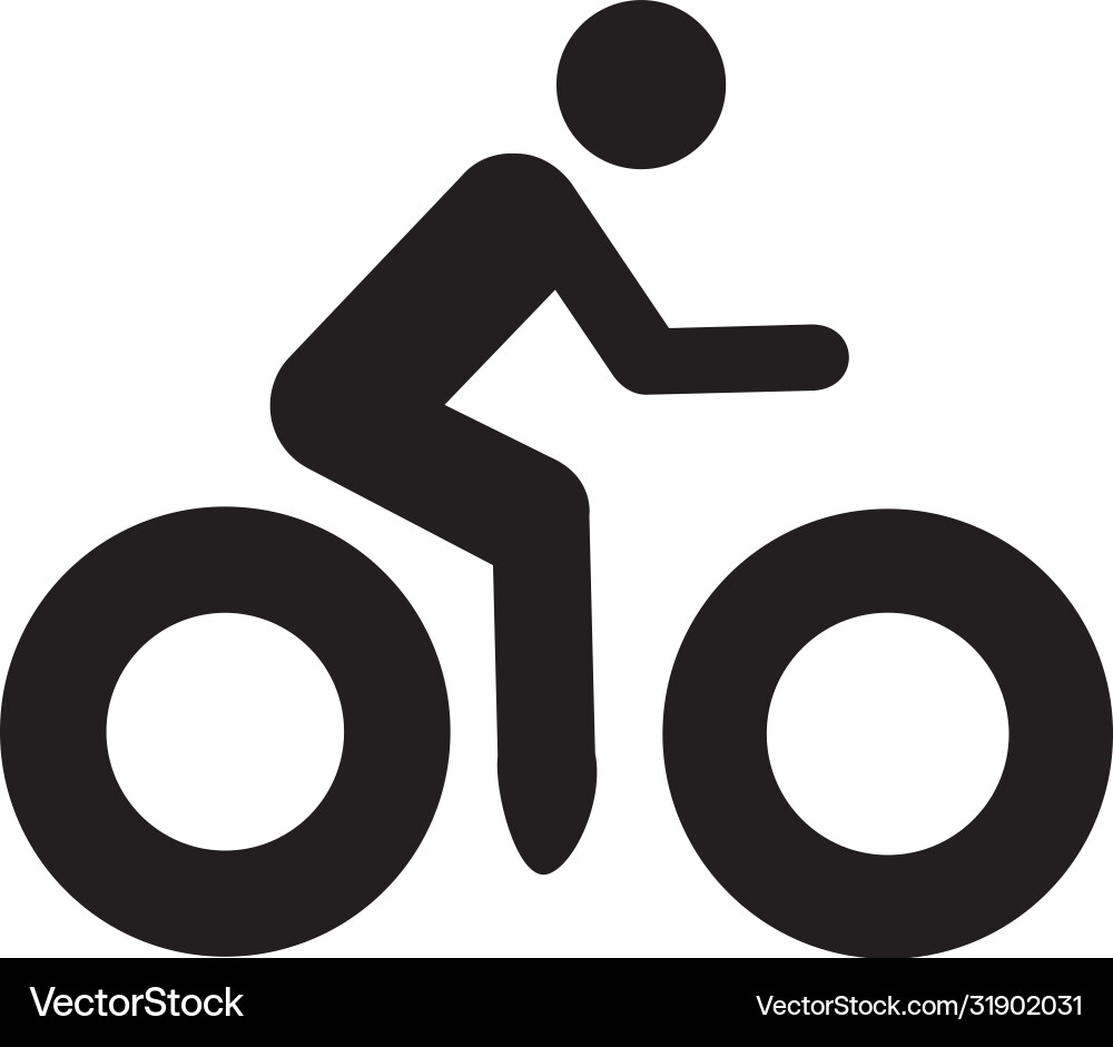 Man on bicycle icon image Vector Image