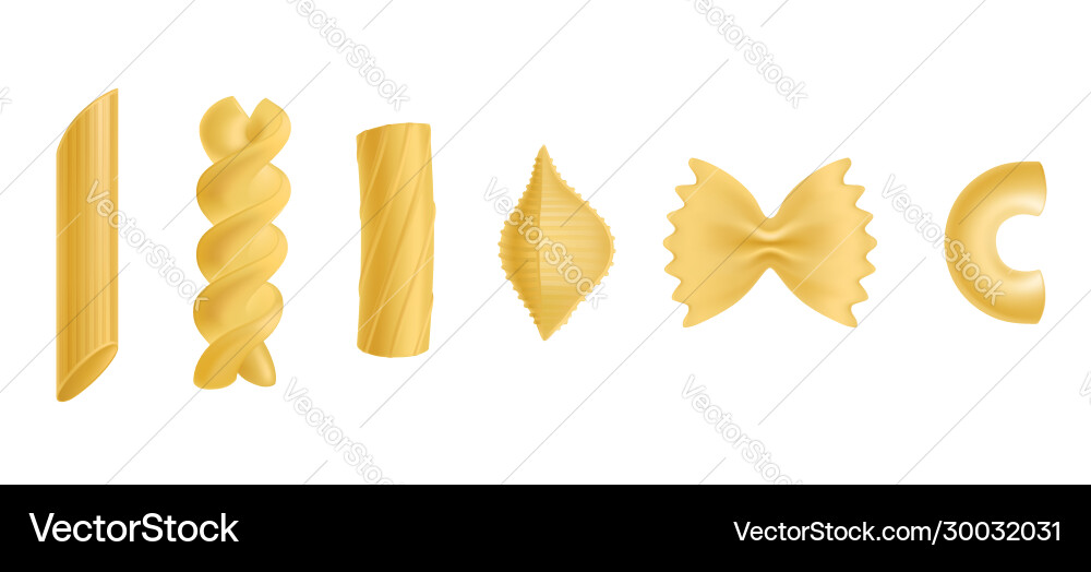 Pasta and macaroni isolated design elements set Pasta and macaroni isolated design elements set vector image