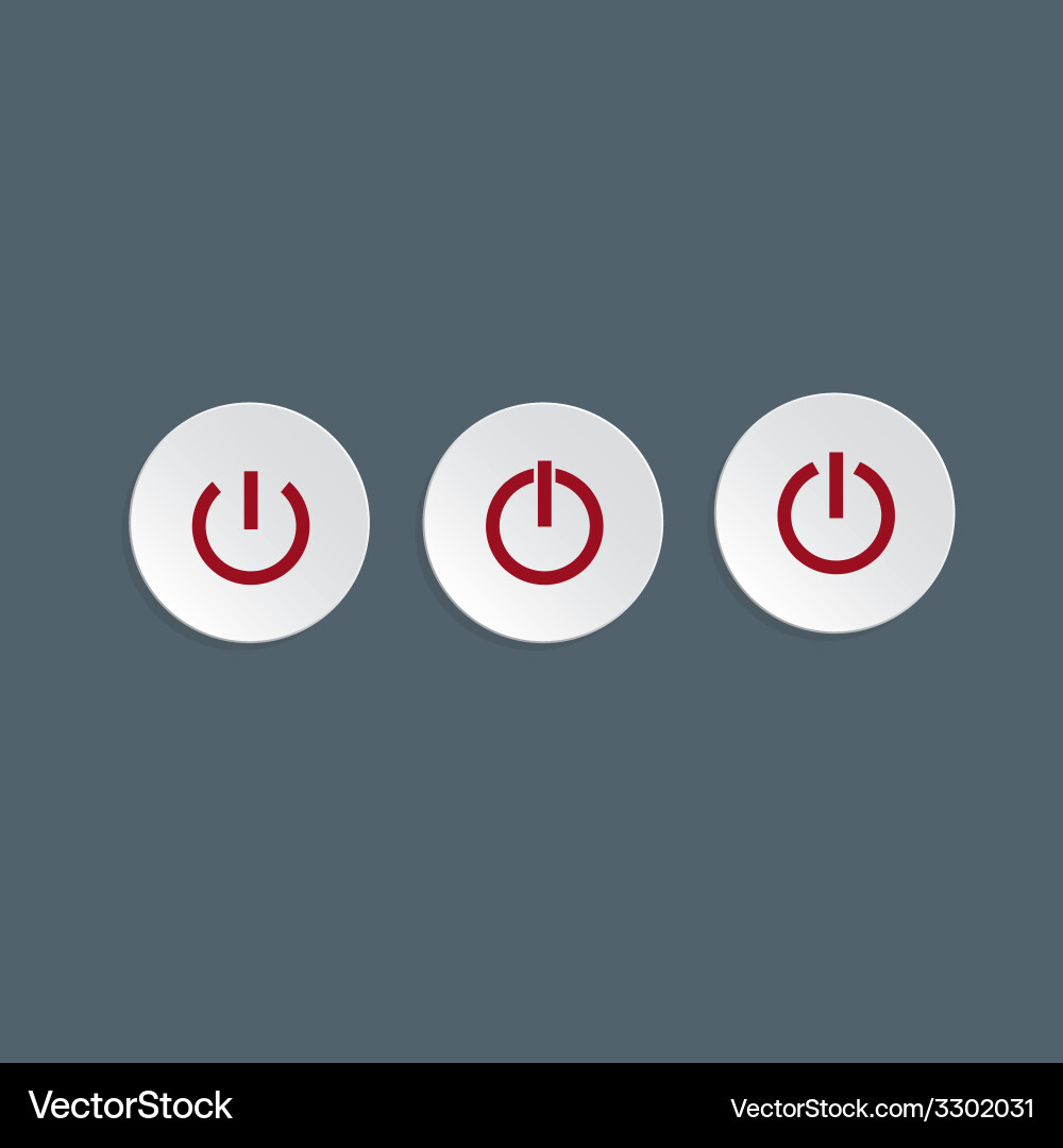 Power buttons for web Vector Image