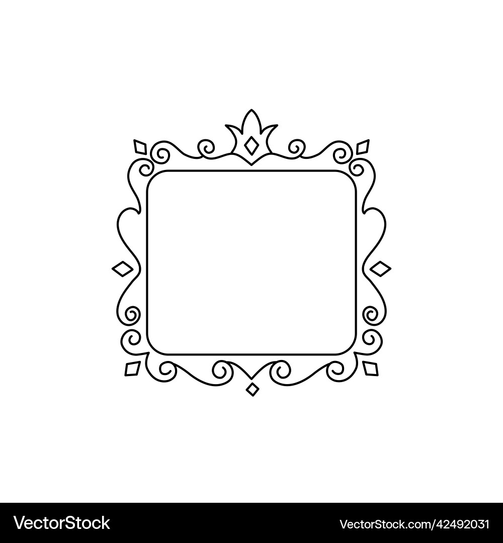 Princess frame royal mirror and majestic Princess frame royal mirror and majestic vector image