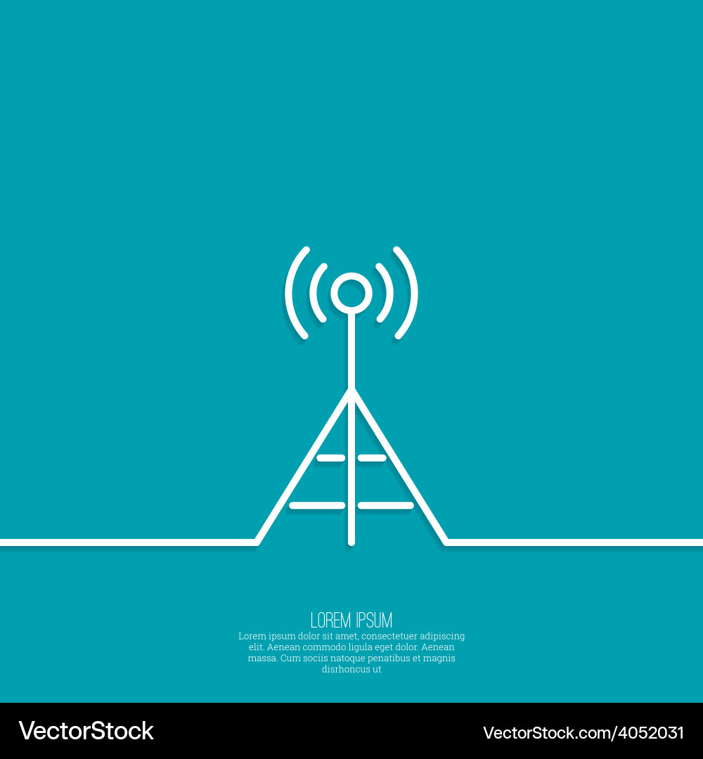 Radio antenna Royalty Free Vector Image - VectorStock
