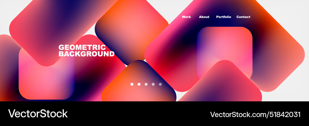Square internet web page design template Square internet web page design template Vector Image
