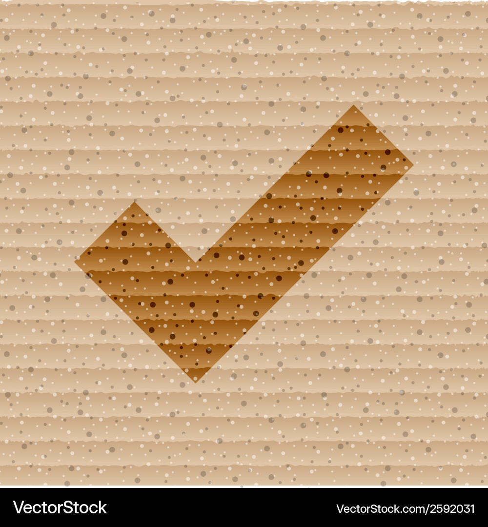 Tick flat modern web button and space for your Vector Image