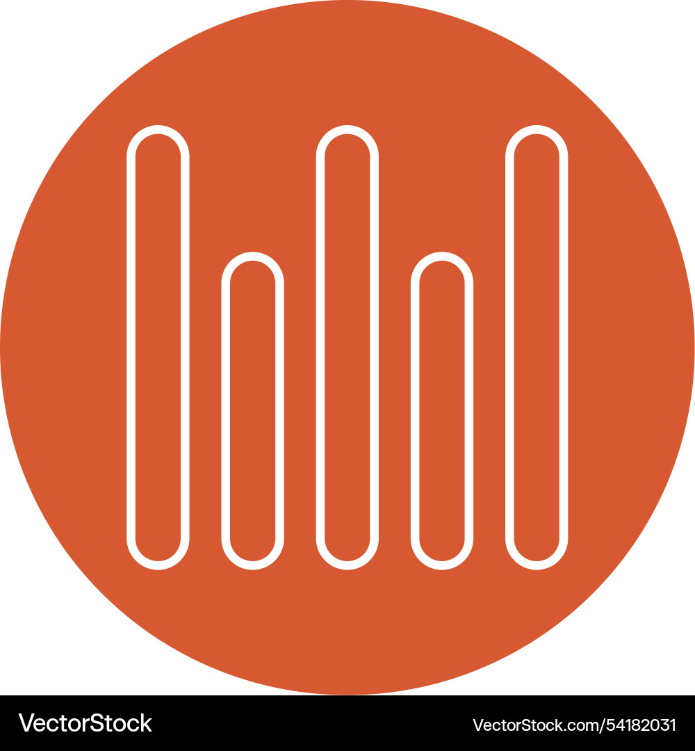 Vertical align bottom line circle icon Vector Image