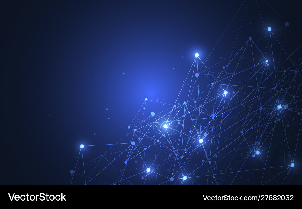Abstract connecting dots and lines with geometric Abstract connecting dots and lines with geometric vector image