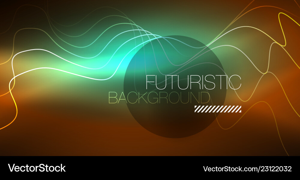 Abstract shiny glowinng color wave design element Vector Image