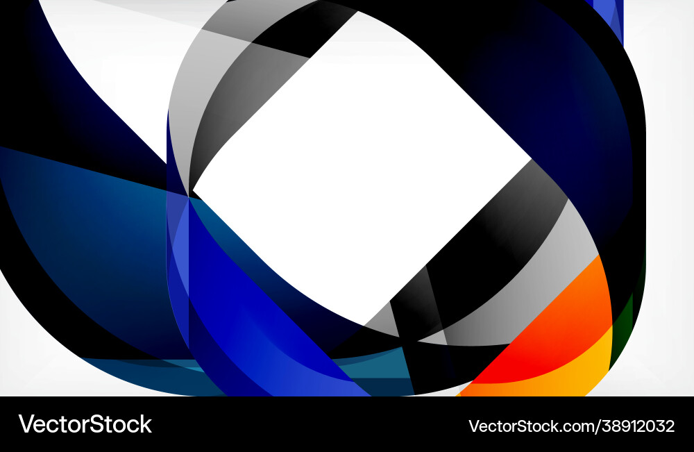 Abstract square shape with overlapping waves Abstract square shape with overlapping waves Vector Image