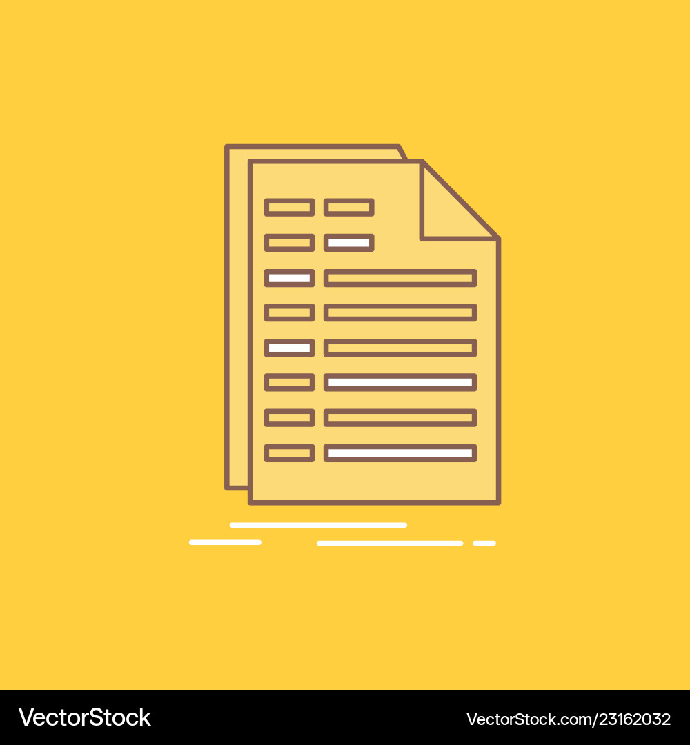 Bill excel file invoice statement flat line Bill excel file invoice statement flat line vector image
