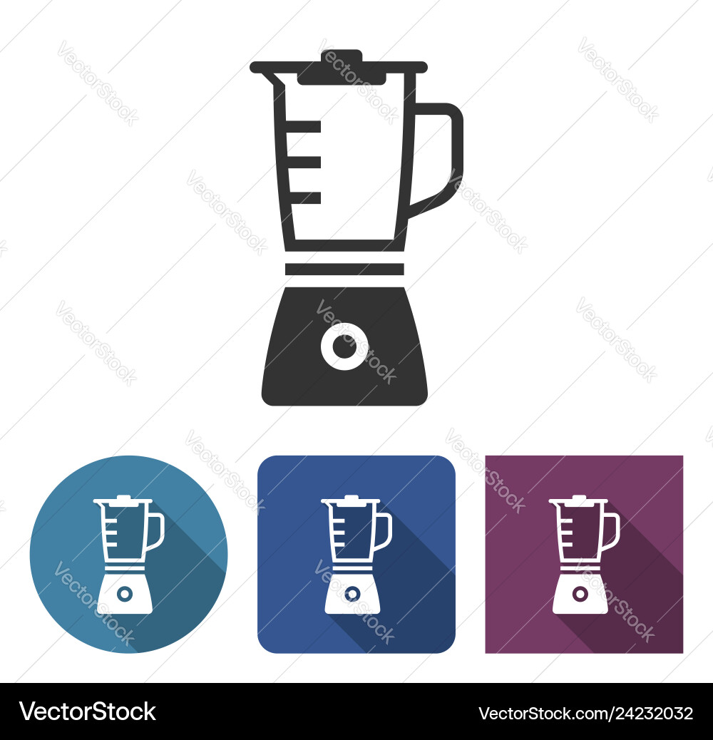 Blender icon in different variants with long Blender icon in different variants with long Vector Image