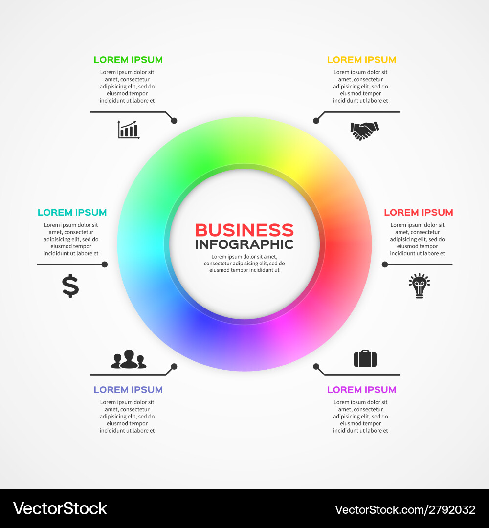 Circle infographic template for diagram graph Vector Image
