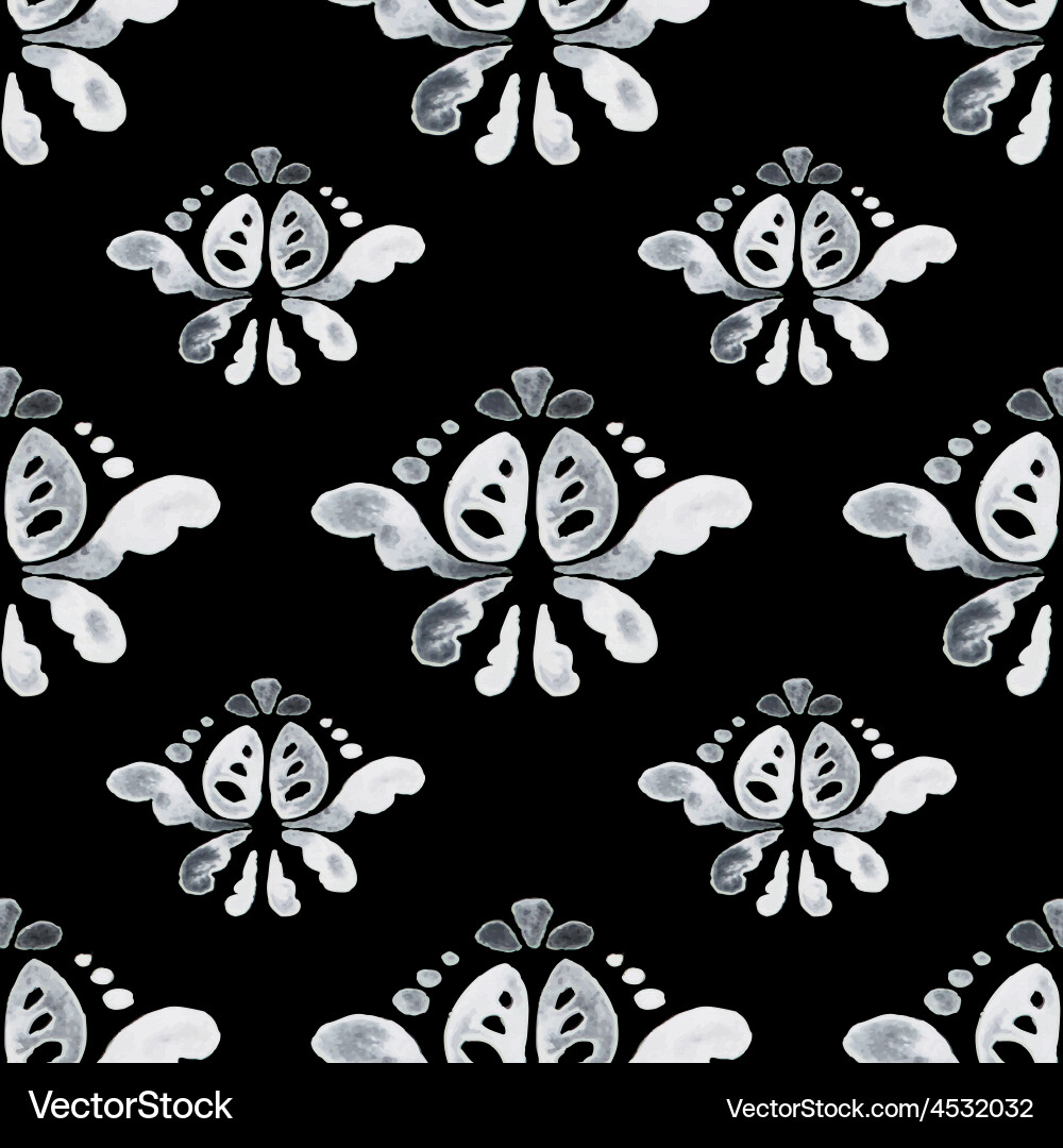 Damask seamless pattern vector image