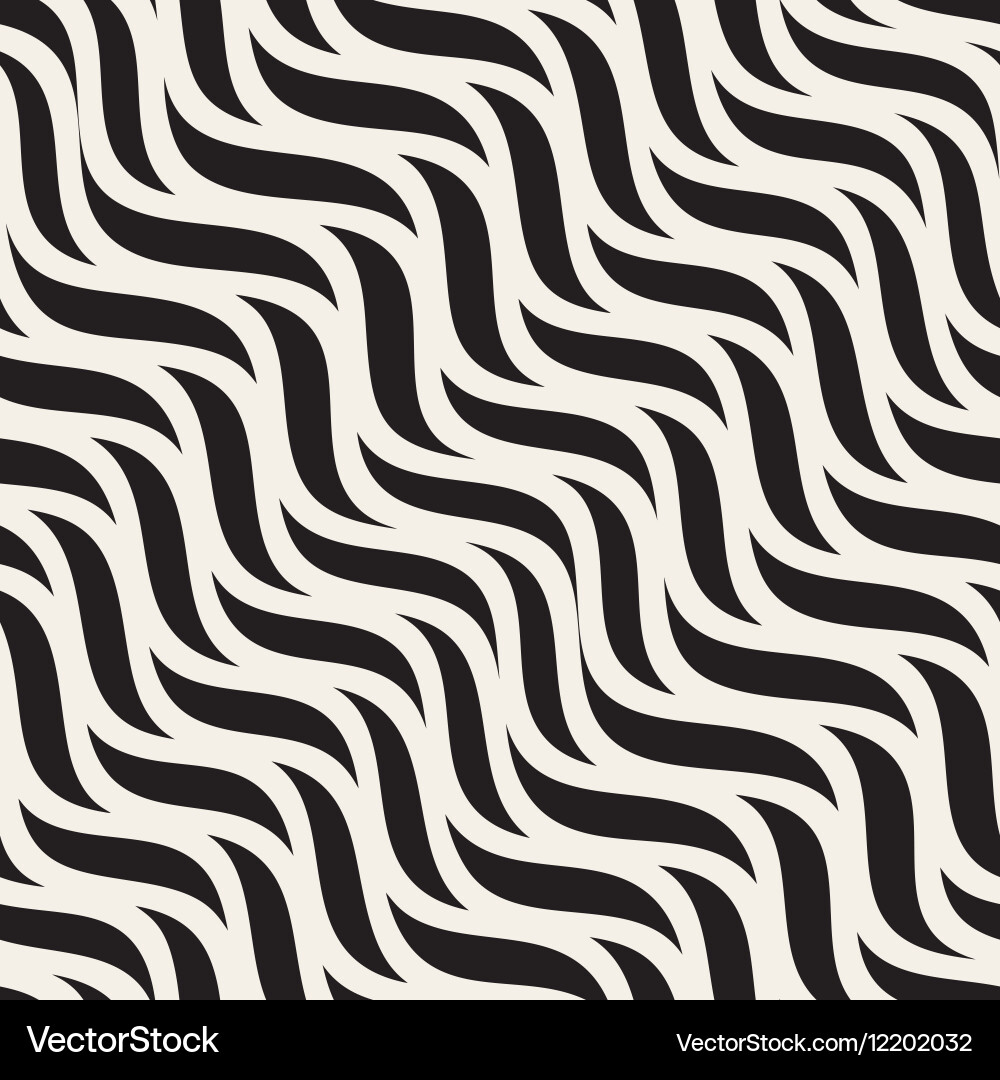 Diagonal Wavy Zigzag Pattern Vector Image