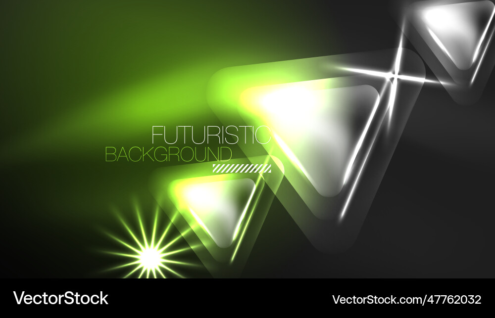 Digital neon abstract background triangles Vector Image