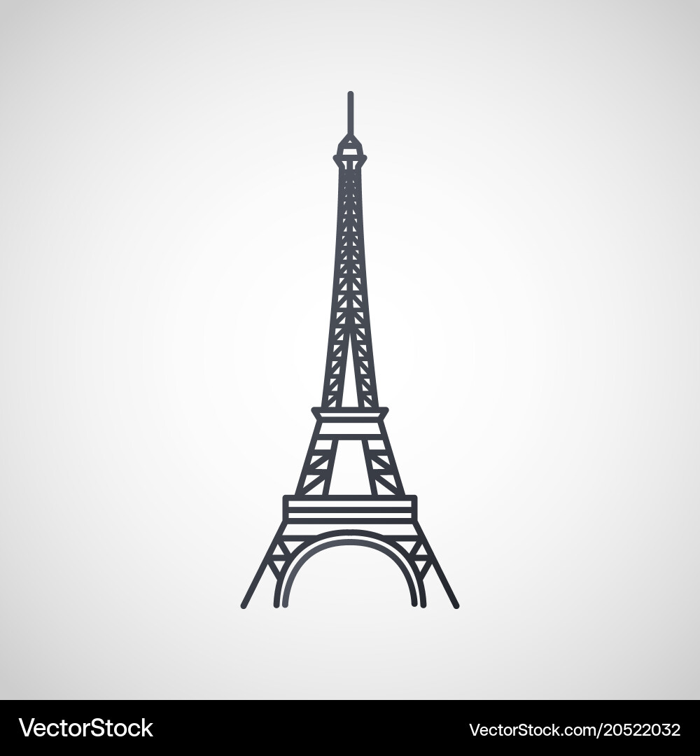 Eiffel Tower Icon vector image