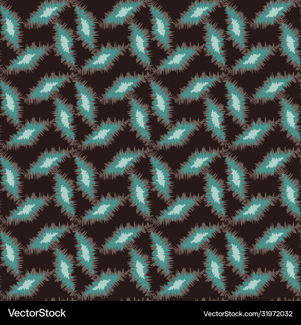 Geometric abstract pattern with teal shapes Vector Image
