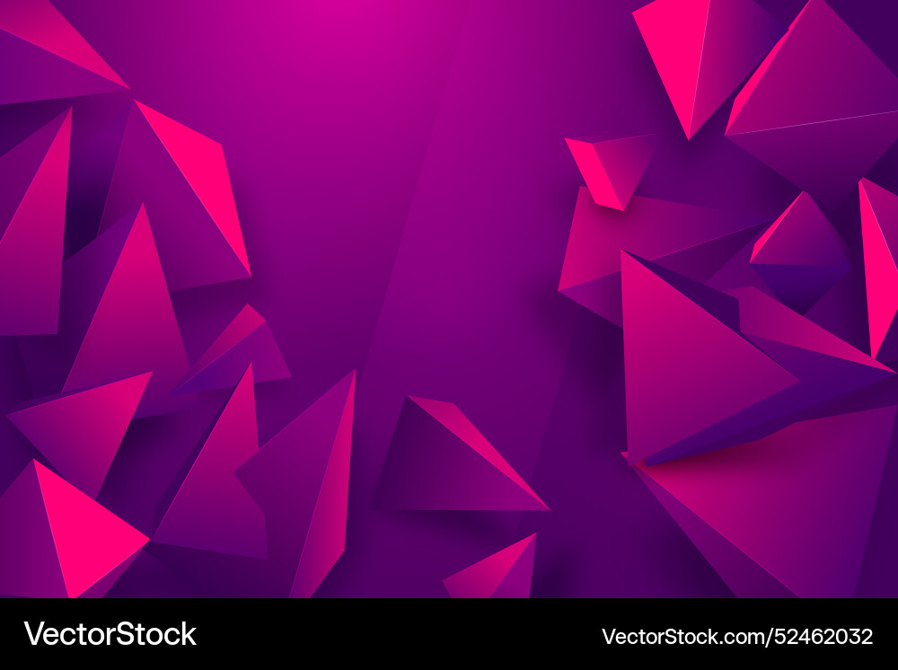 Gradient triangle background with vivid colors Vector Image