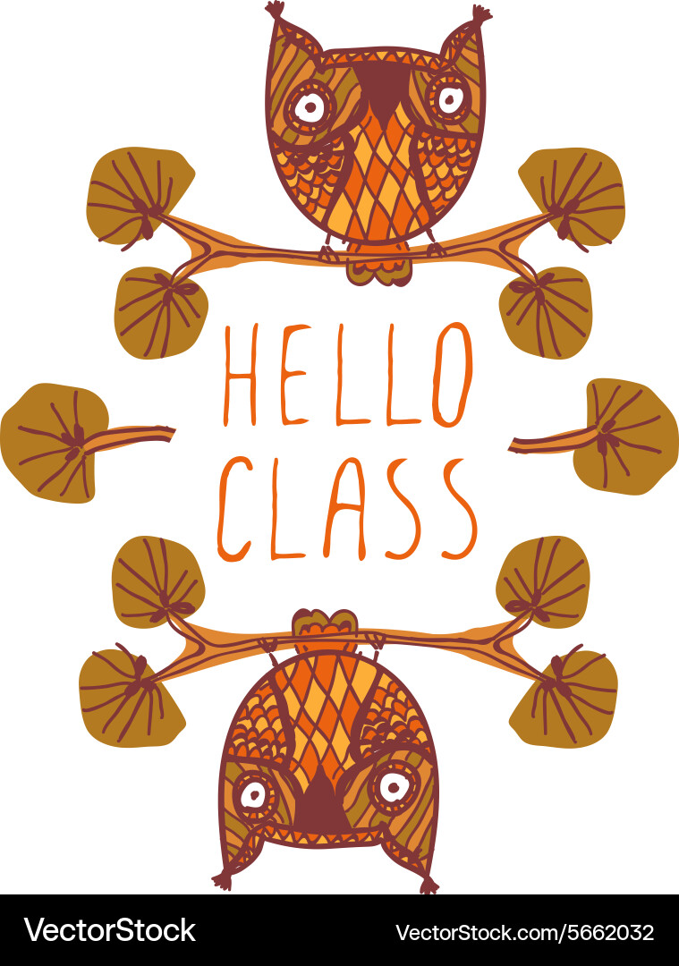 Hello class vector image