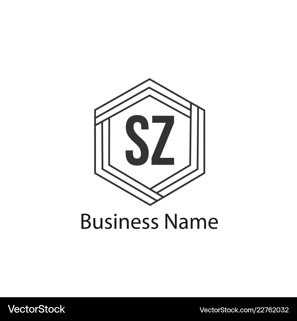 Initial letter sz logo template design Initial letter sz logo template design vector image