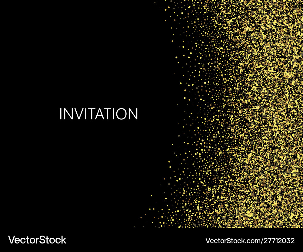 Luxury Black Background with Gold Sparkle Vector Image