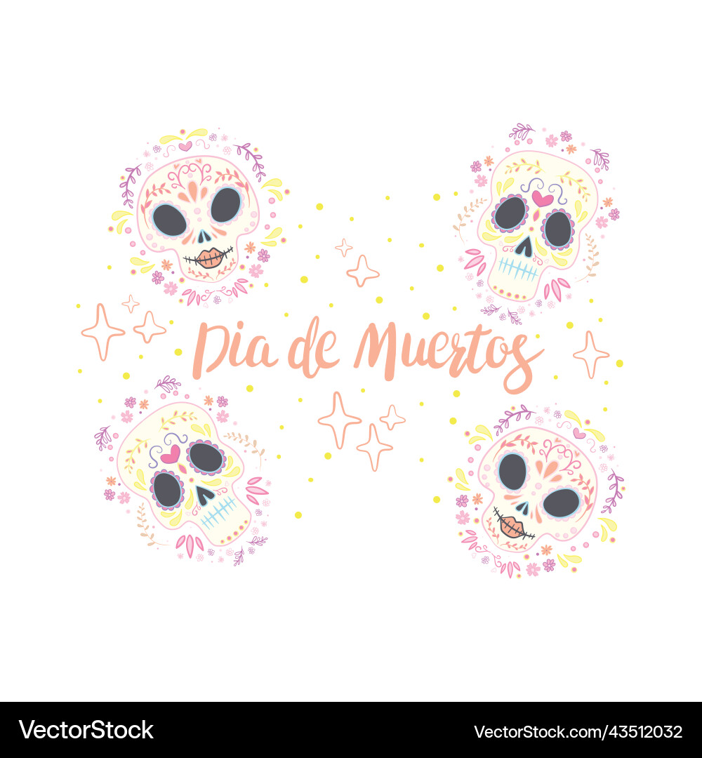 Mexiko Blumen Totenkopf und Lebensmittelelemente Mexiko Blumen Totenkopf und Lebensmittelelemente vektorbild