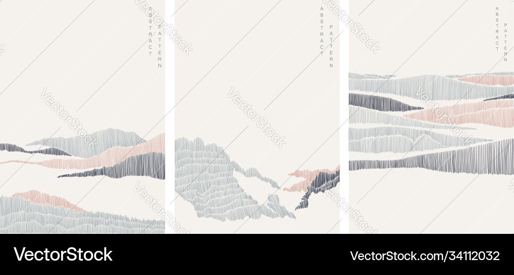 Mountain Line Pattern Abstract vector image