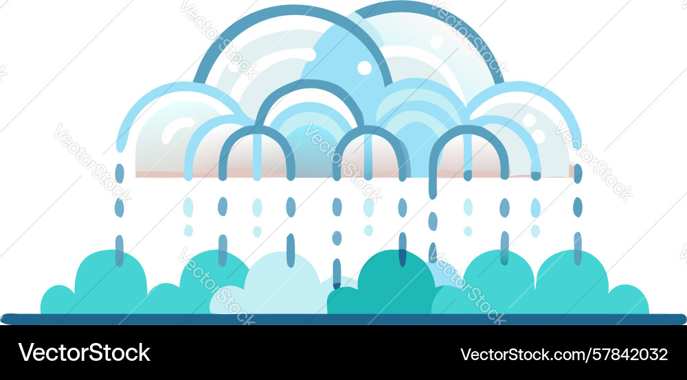 Multi-layer cloud infrastructure scalable data vector image