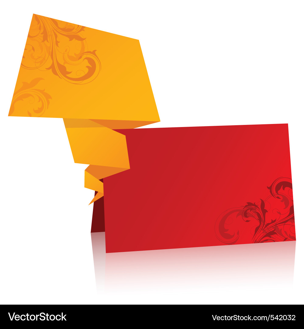 Paper origami speech bubble Vector Image