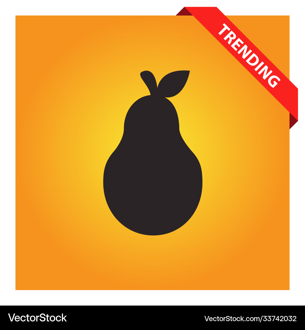 Pear icon for web and mobile vector image