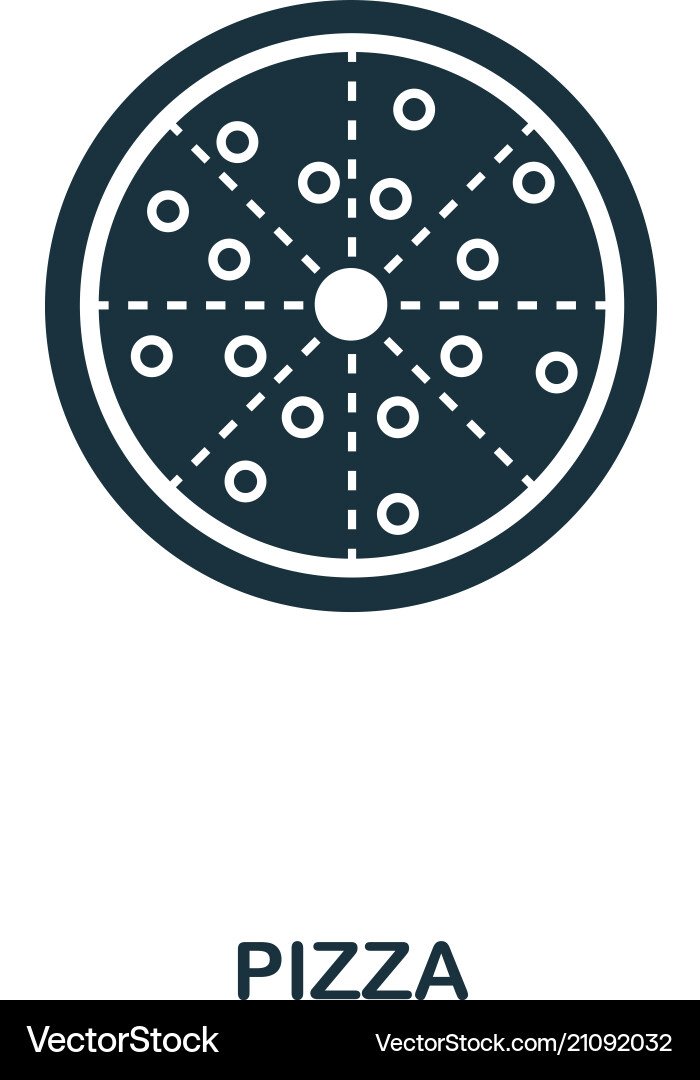 Pizza icon mobile apps printing and more usage vector image