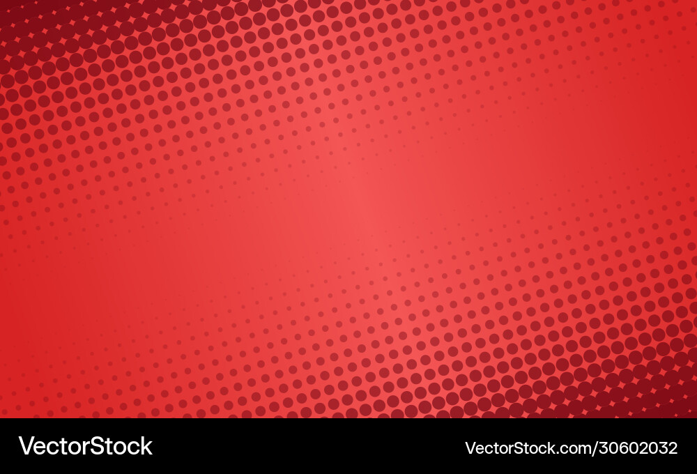 Red geometric halftone circle pattern background vector image