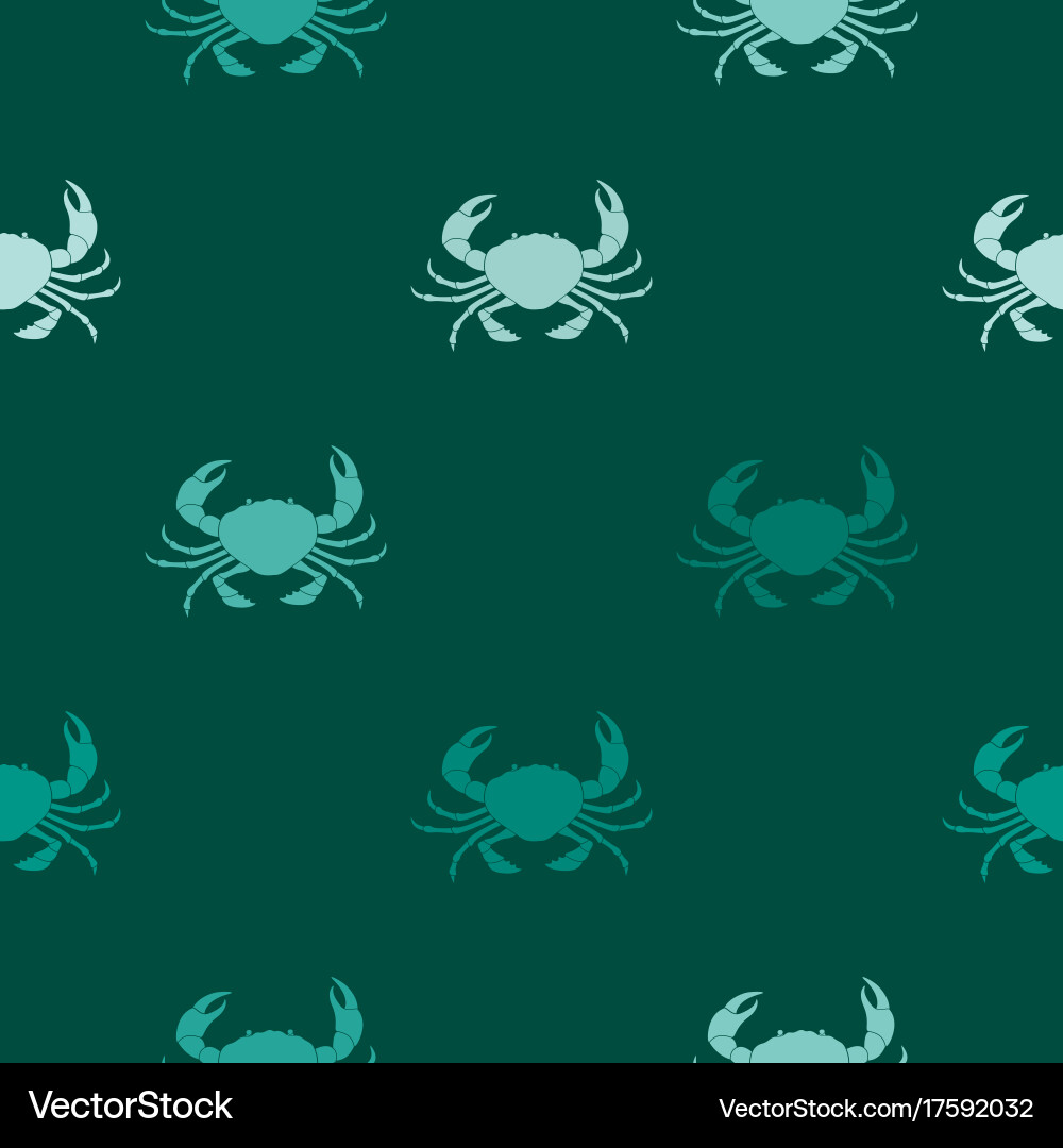 Seamless pattern with crabs vector image
