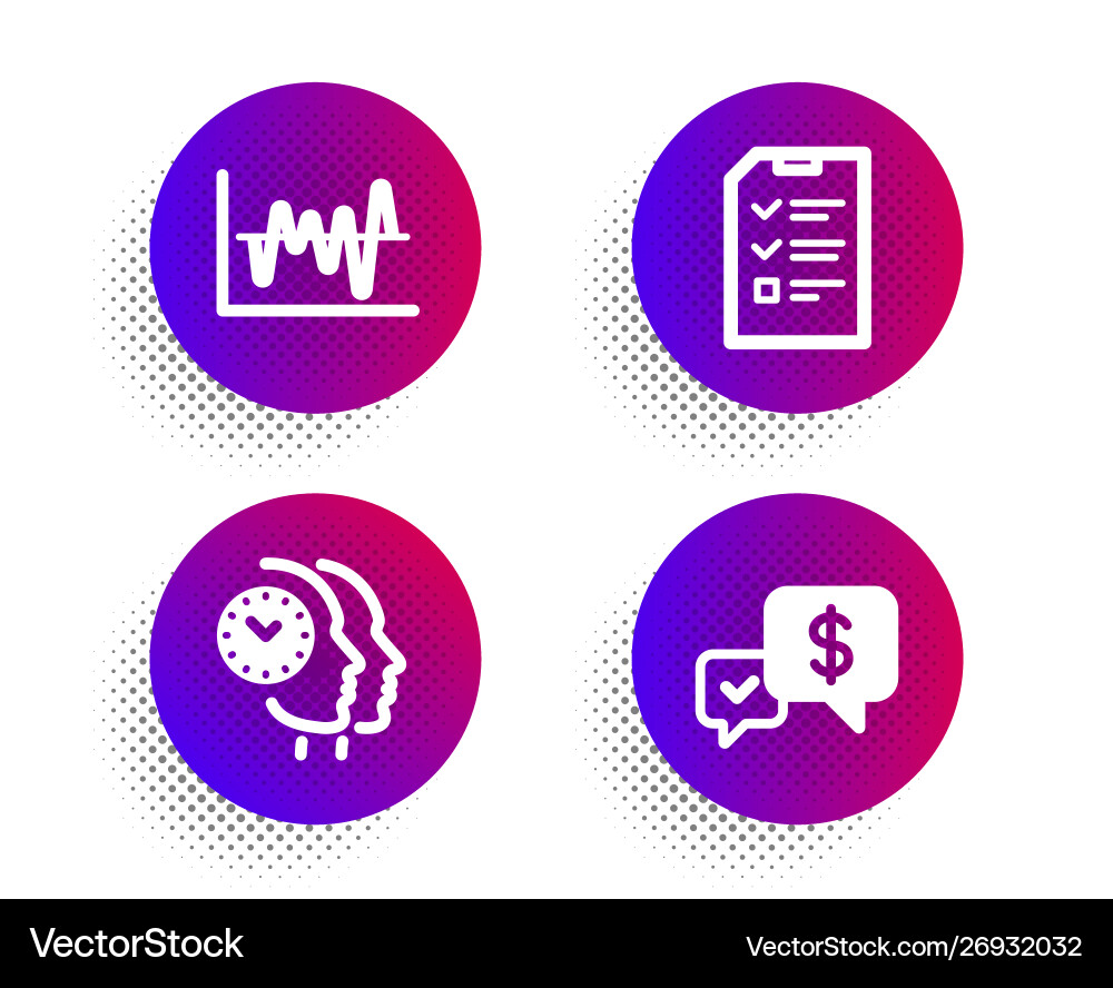Time management stock analysis and interview Time management stock analysis and interview vector image