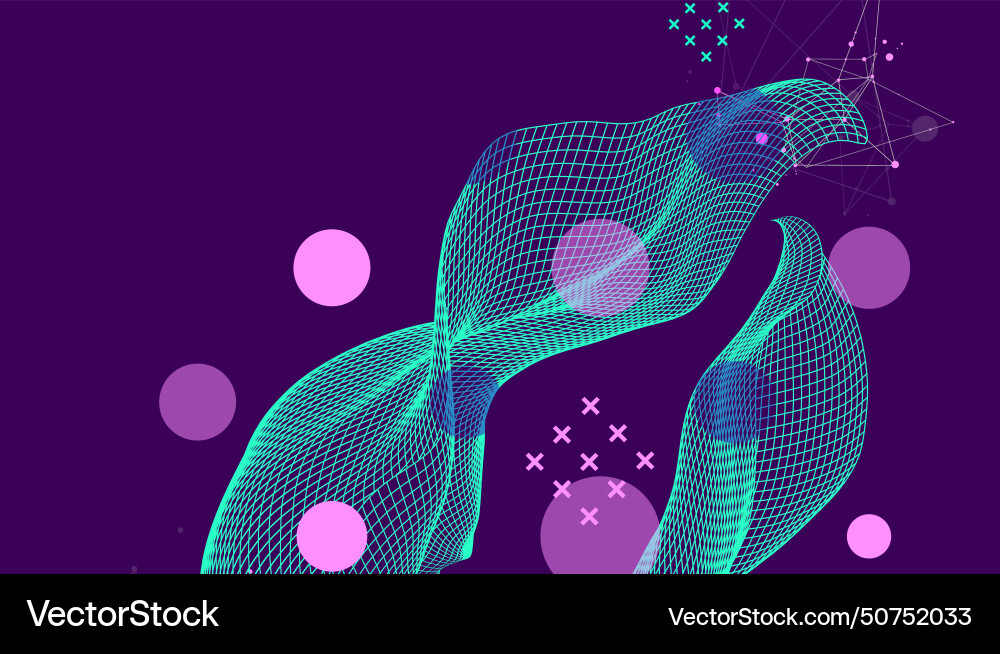 Abstract wave is made in a frame style template Abstract wave is made in a frame style template Vector Image